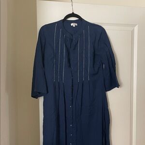 Elegant Navy Midi Dress